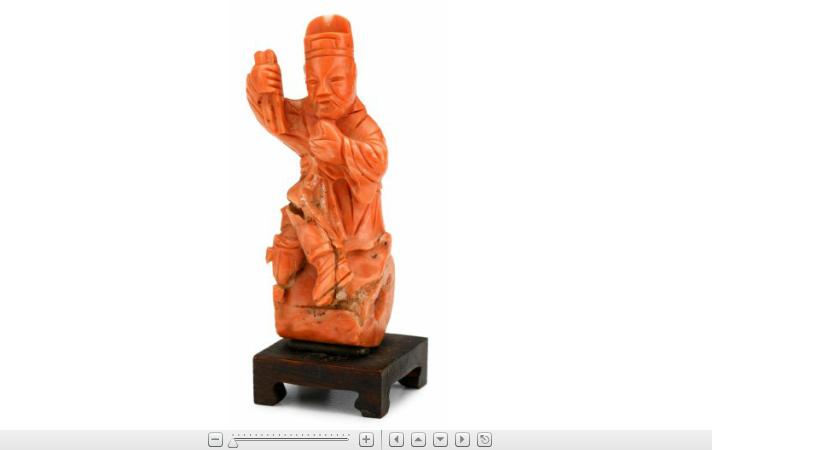 Appraisal: Small Chinese carved coral figure th century