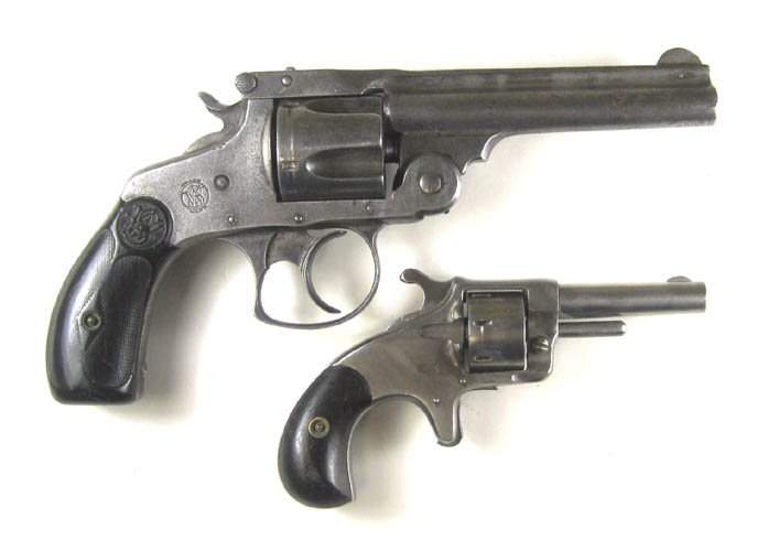 Appraisal: TWO REVOLVERS Smith Wesson double action fourth model revolver S