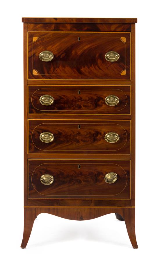 Appraisal: Sale Lot A Hepplewhite Style Mahogany Chest circa and later