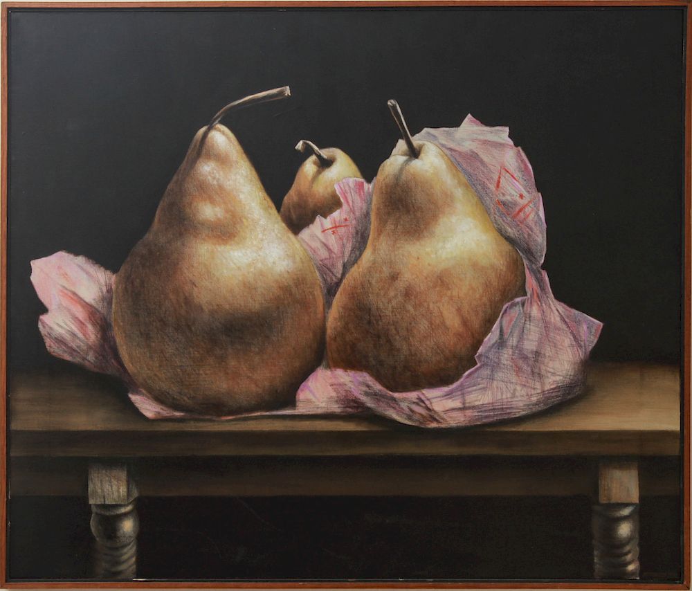 Appraisal: Steve Toomey Still Life with Pears Oil on Canvas Steve