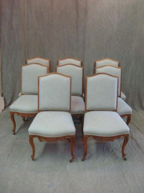 Appraisal: Louis XV Style Upholstered and Carved Chairs From a Rye