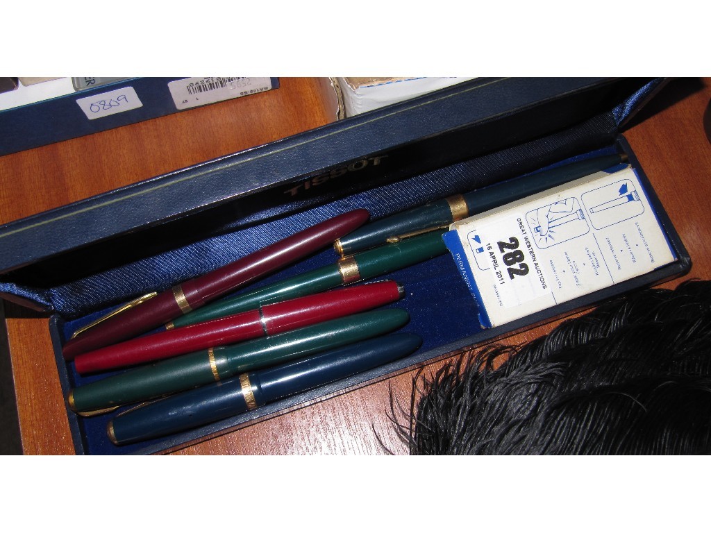 Appraisal: Lot comprising five fountain pens and a ball point pen