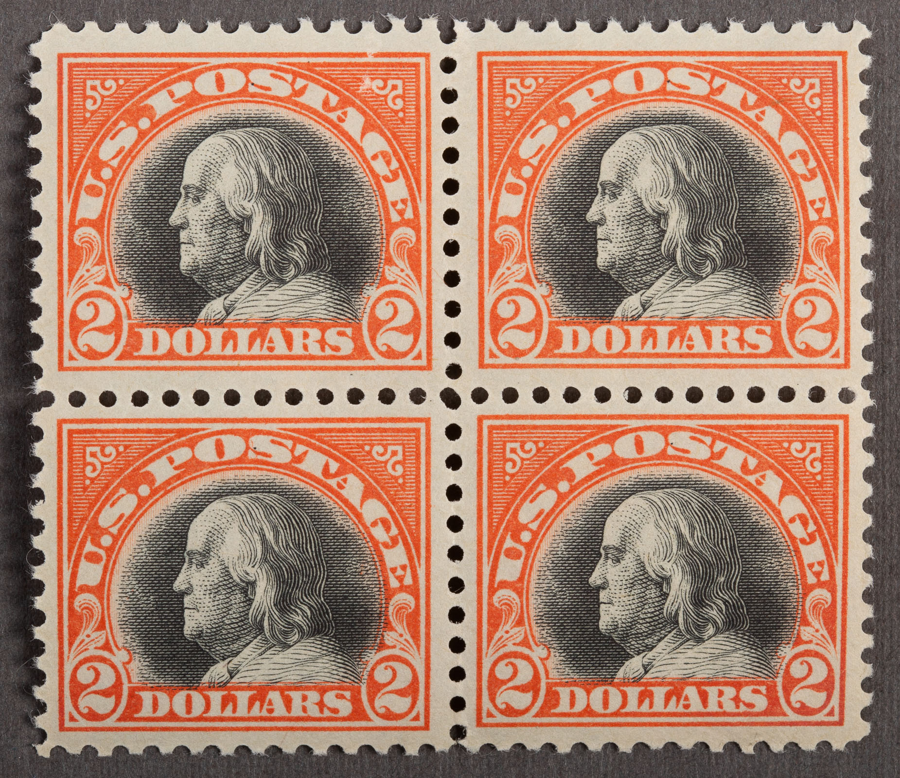 Appraisal: U S POSTAGE STAMPS BLOCK An excellent block of four