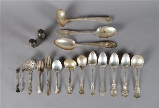 Appraisal: A Group of Assorted American Silver Flatware Length of largest