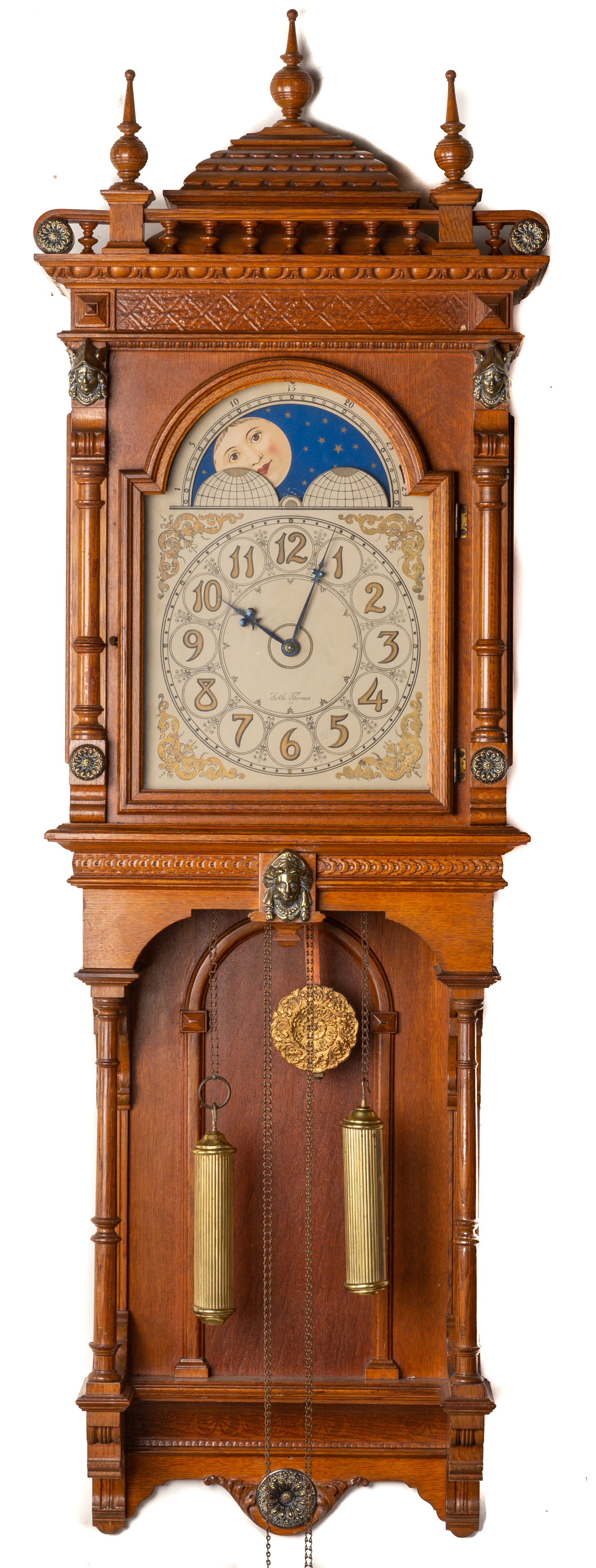 Appraisal: SETH THOMAS HANGING WALL CLOCK circa Oak case in original