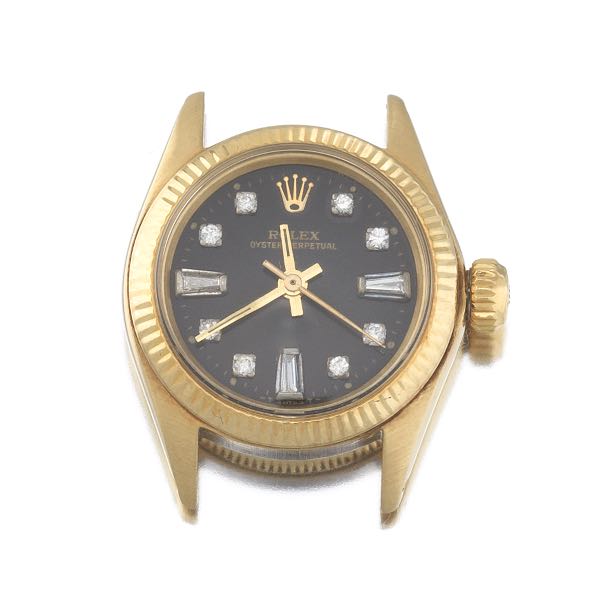 Appraisal: K GOLD AND DIAMOND LADIES' ROLEX HEAD MODEL mm case