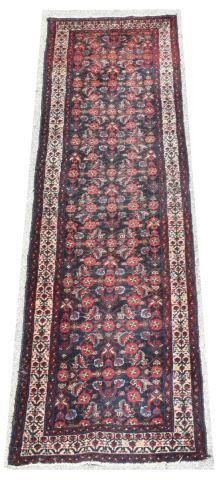 Appraisal: Hand-tied Persian runner rug approx ' l ' w Provenance