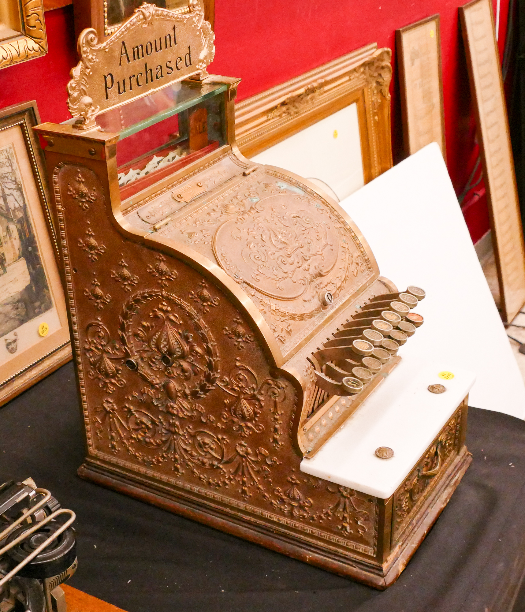 Appraisal: Antique National Brass Candy Store Cash Register- x x ''