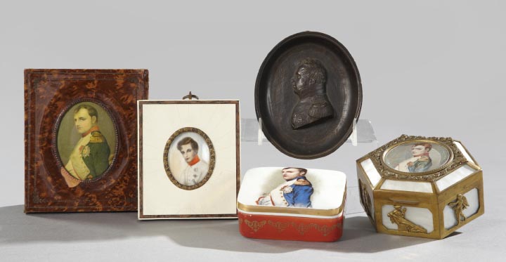 Appraisal: Diverse Five-Piece Collection of Napoleonica comprised of a Belle Epoque