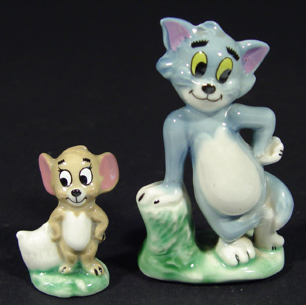 Appraisal: Pair of Wade Tom and Jerry figures with hand painted