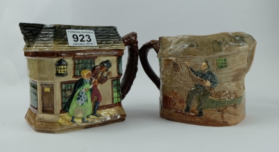 Appraisal: Royal Doulton embossed Dickens jugs Old Curiosity Shop and Peggoty