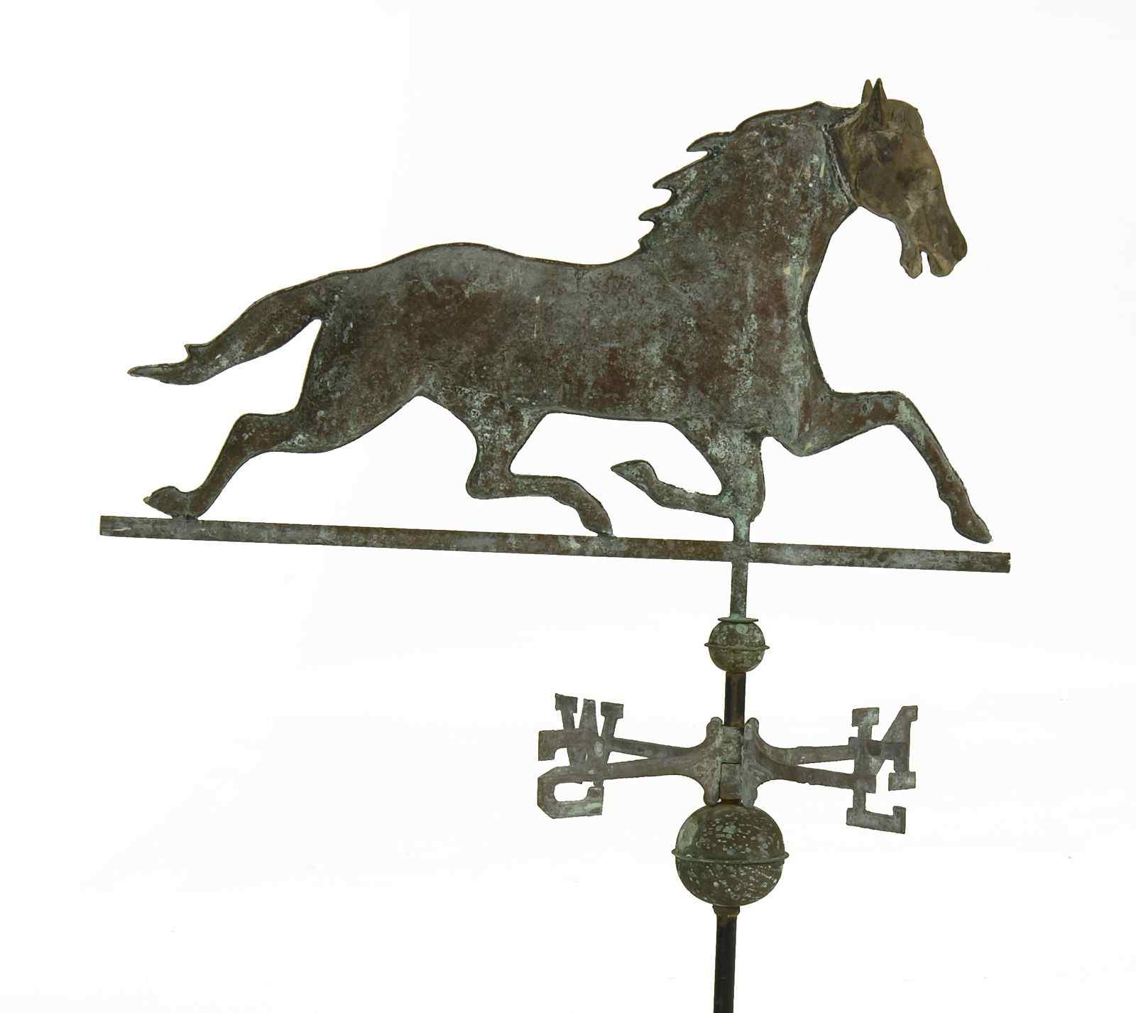 Appraisal: COPPER WEATHER VANE th CenturyIn the form of a running