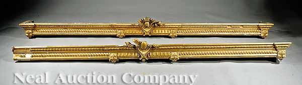 Appraisal: A Pair of Belle poque Carved and Gilded Cornices in