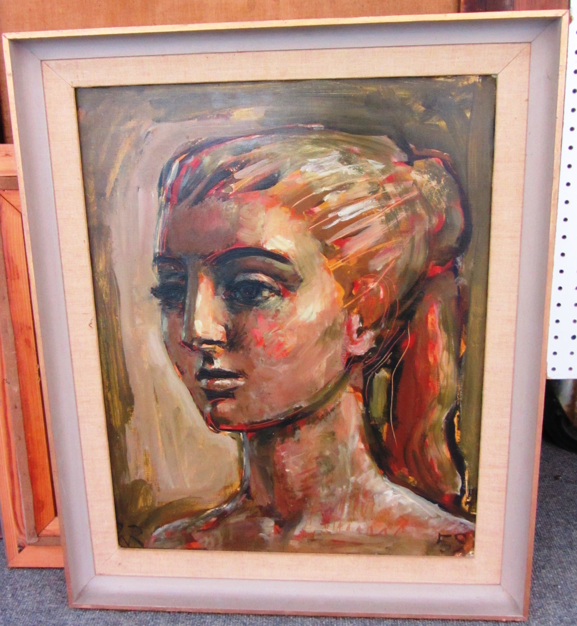 Appraisal: Continental School mid th century Odalisque oil on board dated