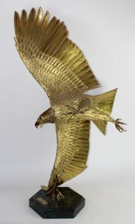 Appraisal: Robert Signorella Free Spirit brass eagle sculpture Robert Signorella Free