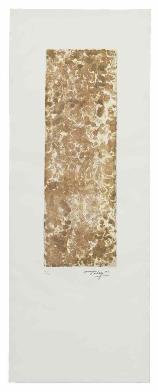 Appraisal: Mark Tobey American - Untitled lithograph edition signed Tobey and