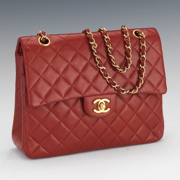 Appraisal: CHANEL QUILTED LAMBSKIN MEDIUM CLASSIC DOUBLE FLAP BAG x x