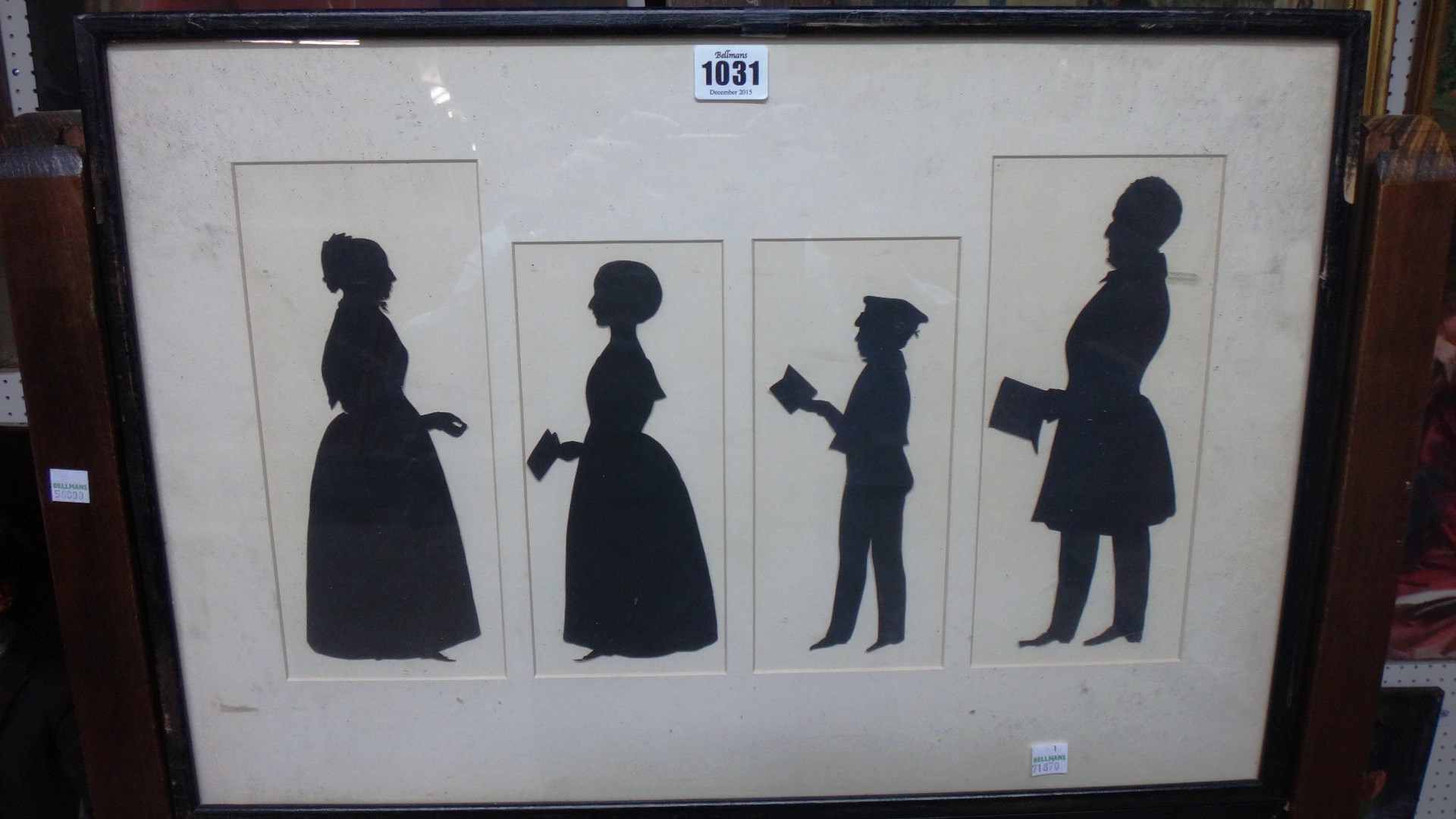 Appraisal: English School th century A group of twelve silhouettes of