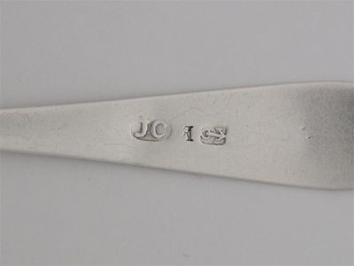 Appraisal: JOHN CLARKE A pointed end teaspoon c oz Erasure otherwise