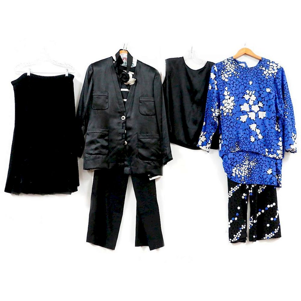 Appraisal: Vintage Adolfo at Saks Fifth Avenue Evening Wear Including Black