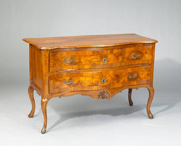 Appraisal: A Northern Italian walnut and olivewood commode second quarter th