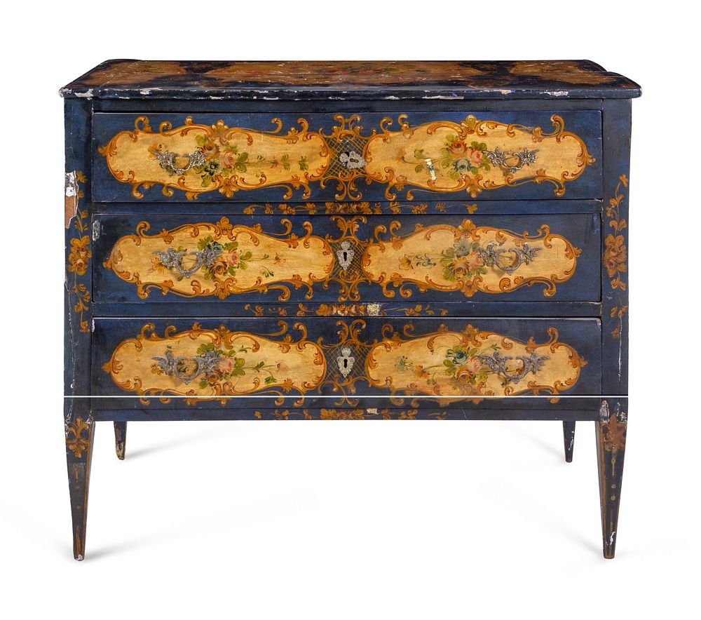 Appraisal: A Venetian Painted Commode A Venetian Painted Commode th Century