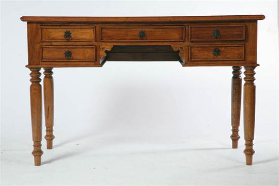 Appraisal: DESK Probably England early th century elm Turned leg five