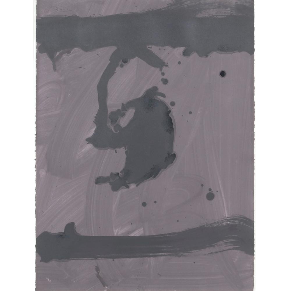 Appraisal: ROBERT MOTHERWELL AMERICAN - UNTITLED ACRYLIC ON PAPER MONOTYPE X