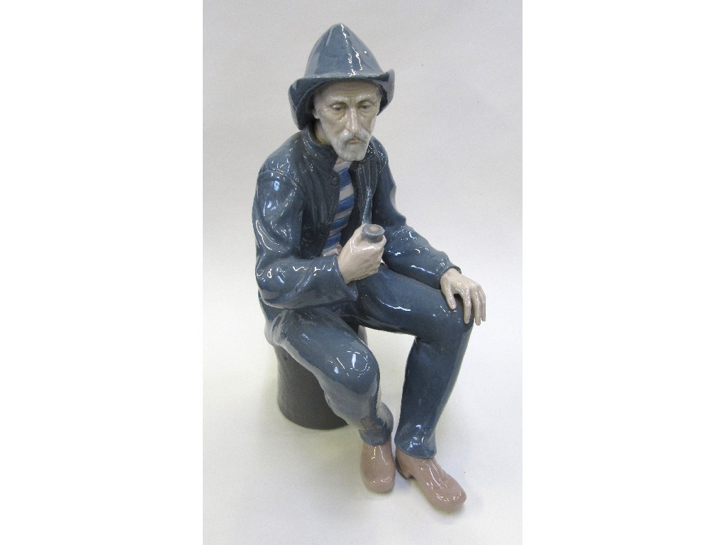 Appraisal: Large Nao figure of a fisherman smoking a pipe