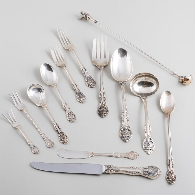 Appraisal: Set of Gorham Silver Flatware Marked 'Sterling' Comprising Eight lunch