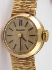 Appraisal: A carat gold lady's Bulova wrist watchwith integral carat gold