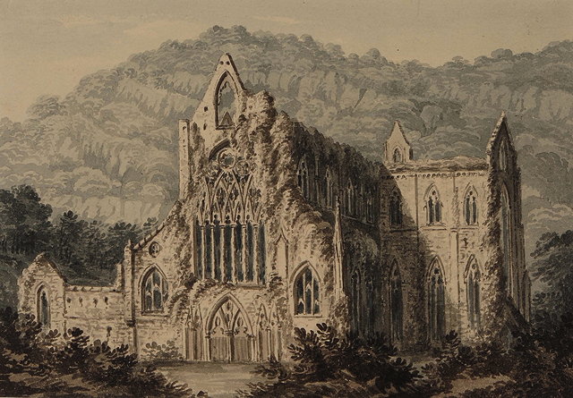 Appraisal: TH CENTURY ENGLISH SCHOOLTintern Abbey Monmouthshire pen ink and grey