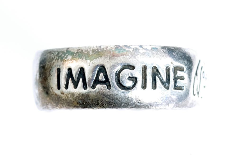 Appraisal: JOHN LENNON STERLING IMAGINE RING W LOVE RINGJohn Lennon Collection