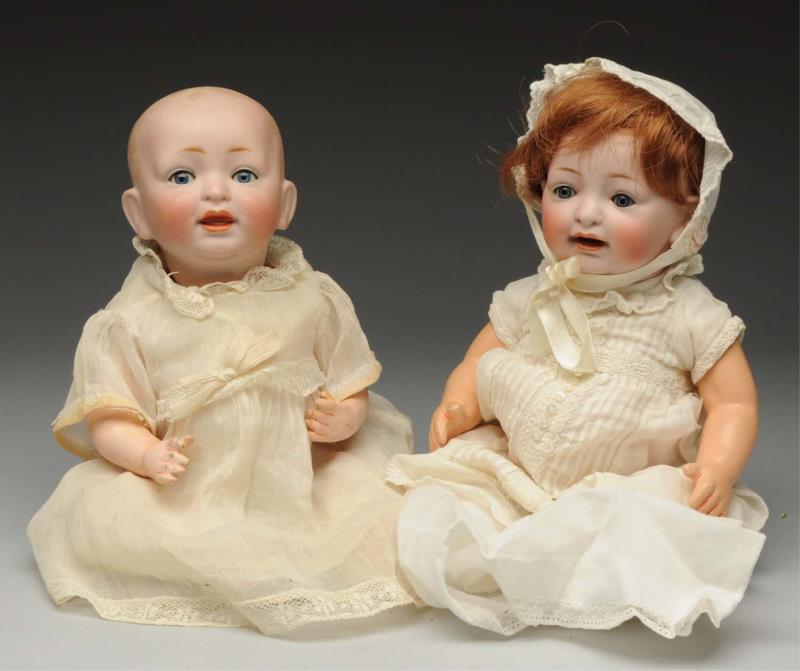 Appraisal: Lot Of Baby Dolls Both with German bisque socket heads