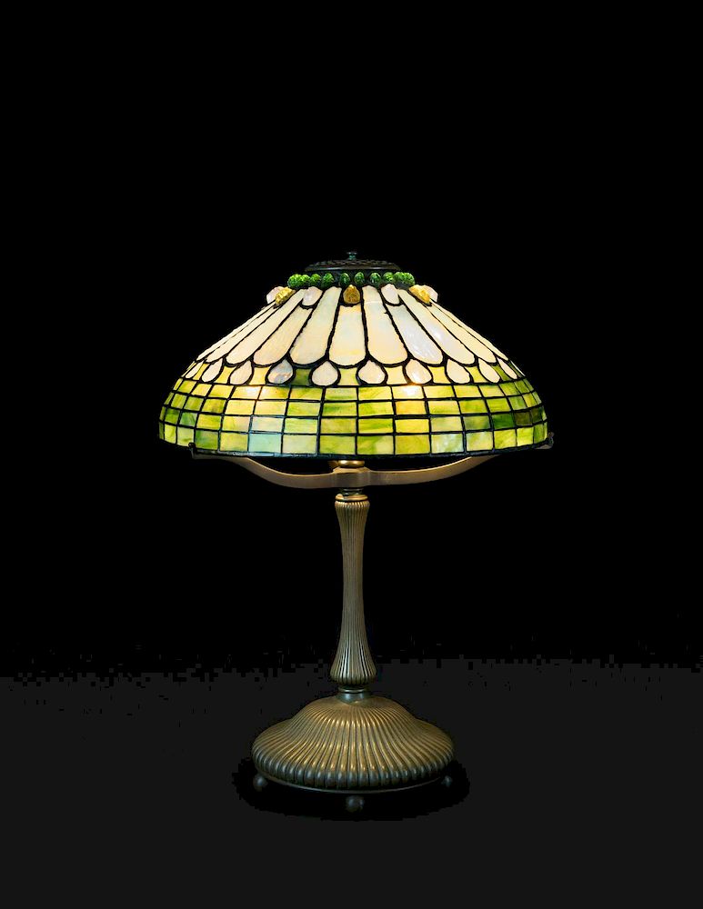 Appraisal: Tiffany Studios American Early th Century Table Lamp with Geometric