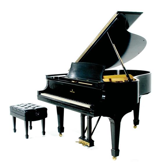 Appraisal: Steinway ebonized grand piano with accompanying bench circa serial number