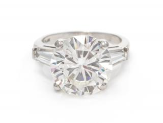 Appraisal: A Platinum and Diamond Ring dwts A Platinum and Diamond