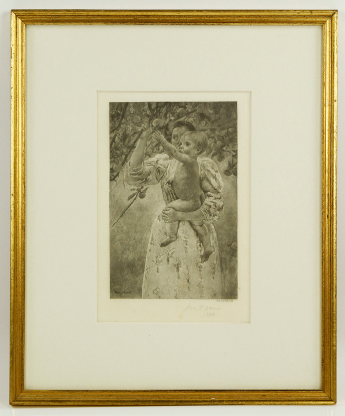 Appraisal: - Davis Engraving After Mary Cassatt J Davis engraving of