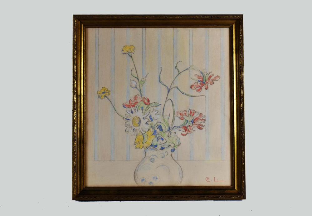 Appraisal: CARL LARSSON SWEDISH - Still Life Monogrammed CL l r