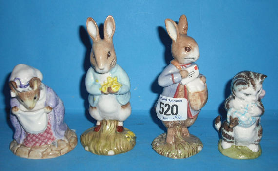 Appraisal: Beswick Beatrix Potter figures Peter with Daffodils Miss Moppet Peter