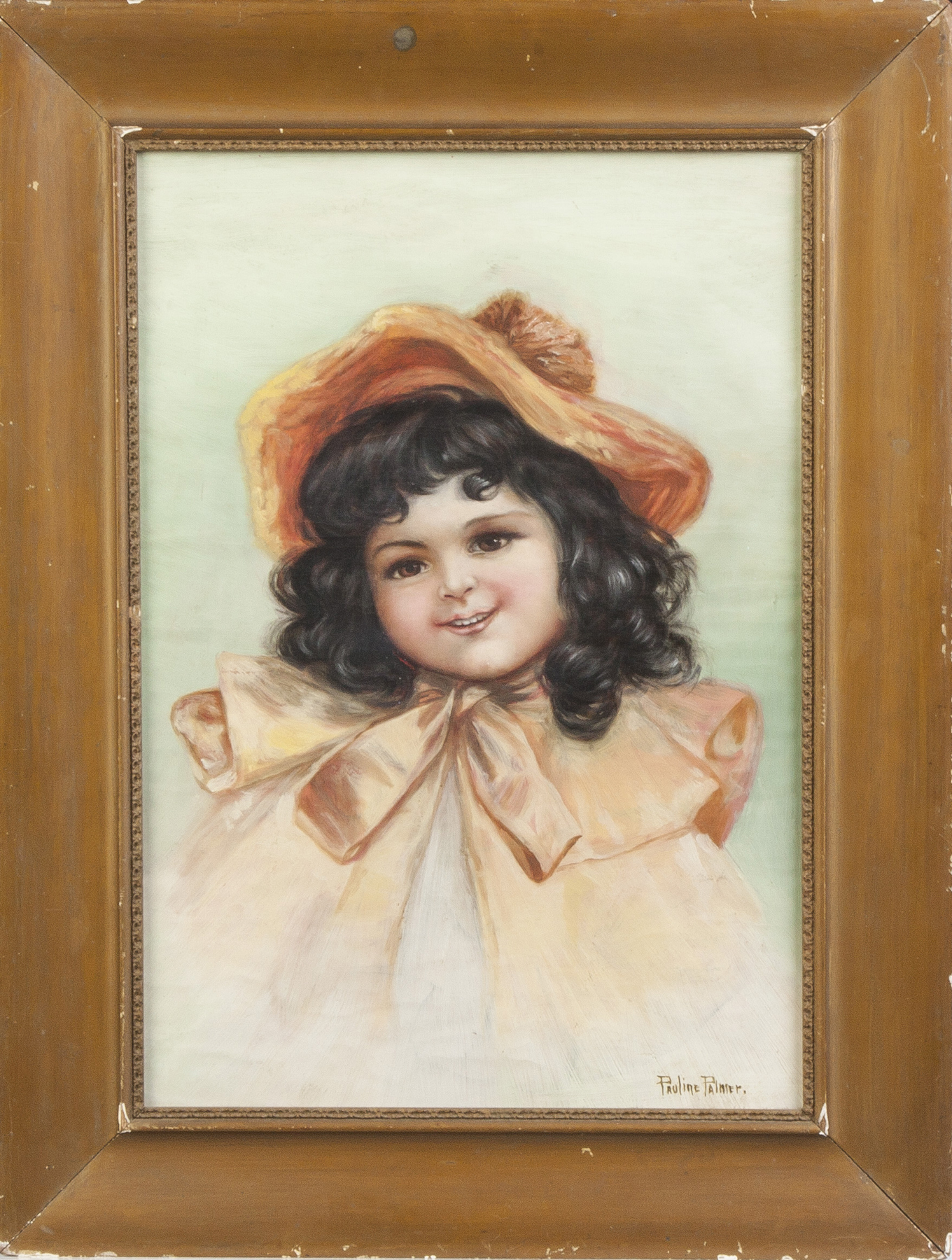 Appraisal: Painting of a Young Girl Oil canvas laid on board