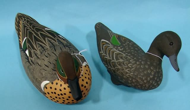 Appraisal: Green Wing Teal decoys - by James Thompson by William