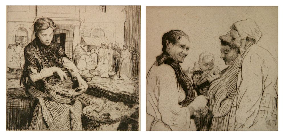 Appraisal: William Lee Hankey- etchings William Lee Hankey British - -