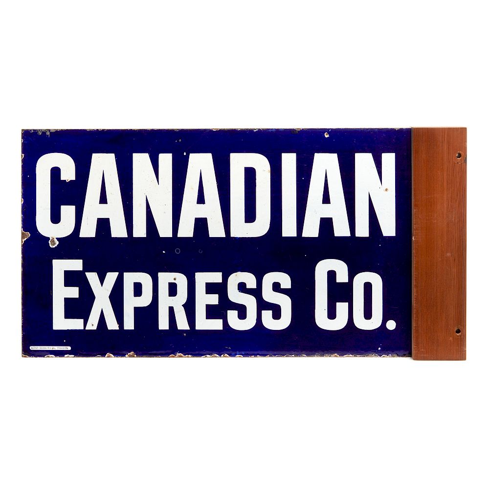 Appraisal: Canadian Express Co Porcelain Sign Porcelain Canadian Express Company railway