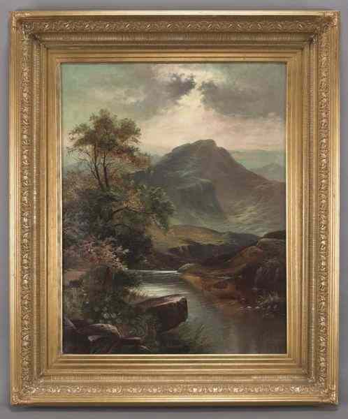 Appraisal: D Laurence oil painting on canvas depictinga landscape Signed lower