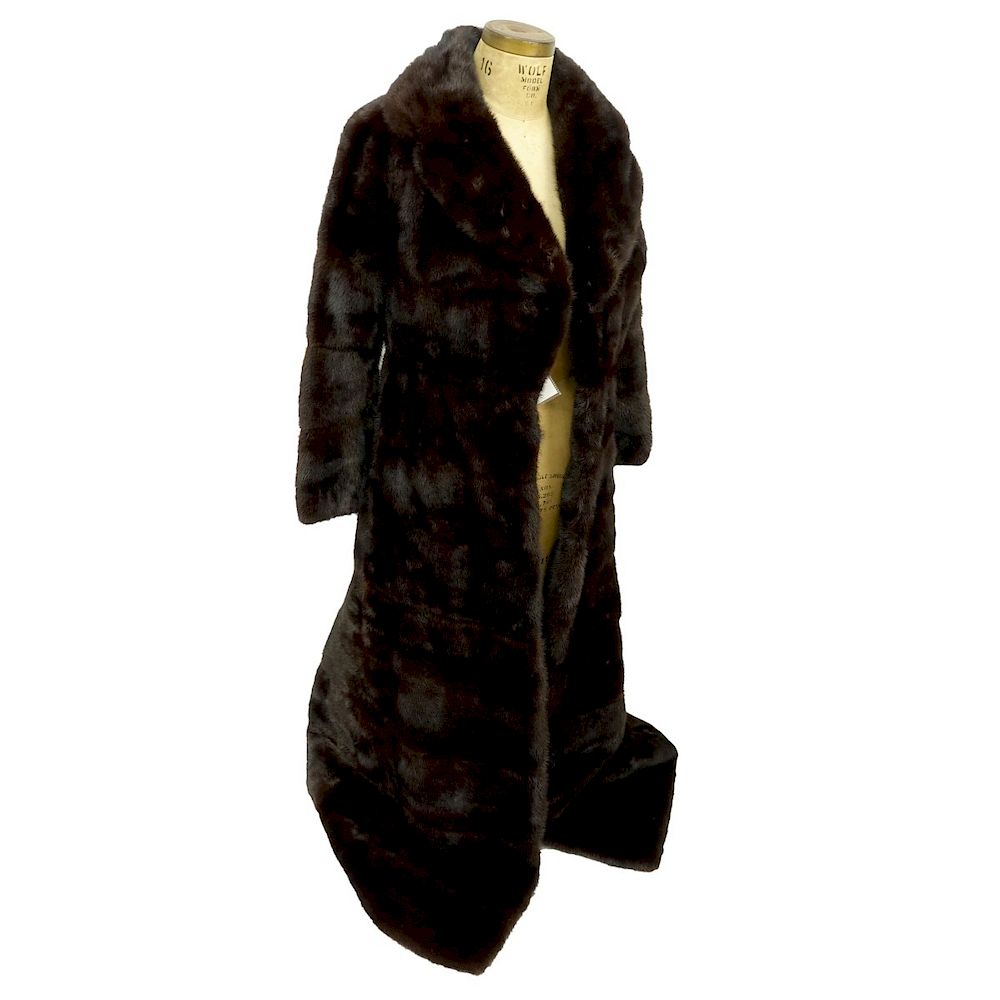 Appraisal: Mink Coat Convertible Ranch Mink Coat zippers to convert length