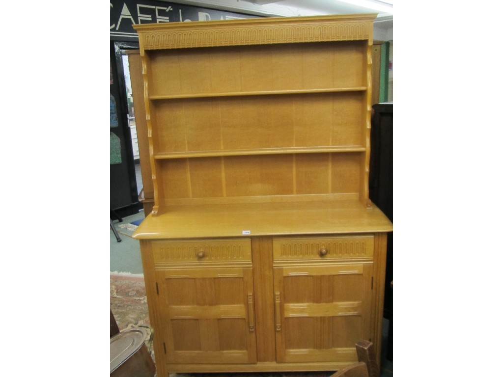 Appraisal: Blonde Ercol kitchen dresser