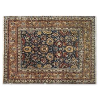 Appraisal: Semi-antique Agra carpet th c no center medallion blue field