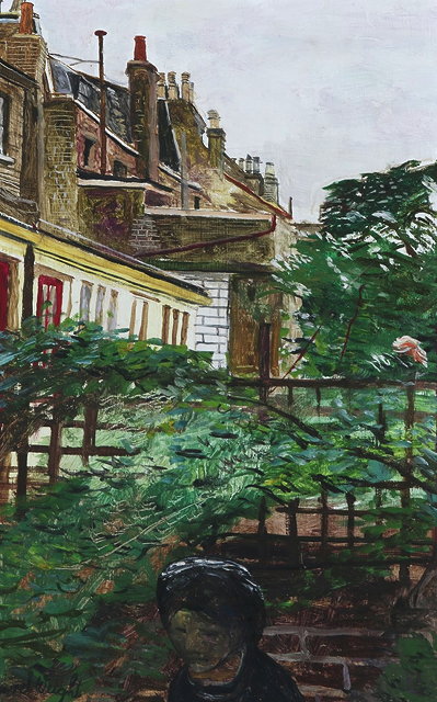 Appraisal: Carel Weight British - Figure in Garden signed lower left