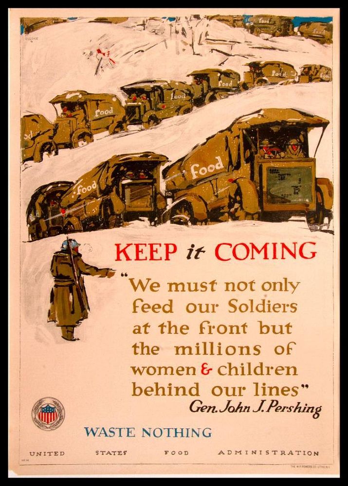 Appraisal: George John ILLIAN - Vintage World War I Poster Keep